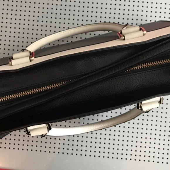 KATE SPADE Grove Street  Caley Satchel Black White - Picture 5 of 9